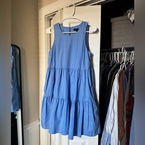 Banana Republic poplin tiered mini dress
